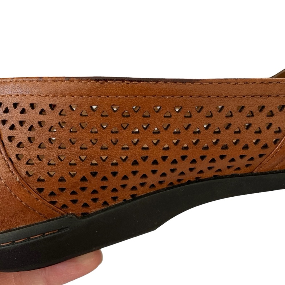 Dansko Brown Nappa Leather Perforated Ballet Flat (Beach Coast Cottage Nautical) - Picture 12 of 12